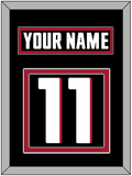 Atlanta Nameplate & Number (Back) - Home Black - Double Mat 2