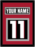 Atlanta Nameplate & Number (Back) - Home Black - Double Mat 3