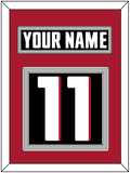 Atlanta Nameplate & Number (Back) - Home Black - Double Mat 3