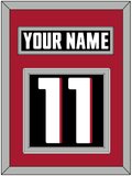 Atlanta Nameplate & Number (Back) - Home Black - Double Mat 3