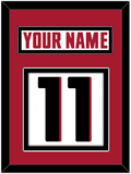 Atlanta Nameplate & Number (Back) - Road White - Double Mat 4