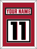 Atlanta Nameplate & Number (Back) - Road White - Double Mat 4