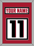 Atlanta Nameplate & Number (Back) - Road White - Double Mat 4