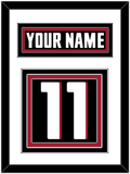 Atlanta Nameplate & Number (Back) - Home Black - Triple Mat 1