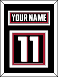 Atlanta Nameplate & Number (Back) - Home Black - Triple Mat 2