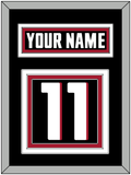 Atlanta Nameplate & Number (Back) - Home Black - Triple Mat 2
