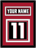 Atlanta Nameplate & Number (Back) - Home Black - Triple Mat 3