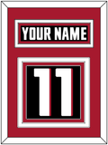 Atlanta Nameplate & Number (Back) - Home Black - Triple Mat 3