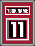 Atlanta Nameplate & Number (Back) - Home Black - Triple Mat 3