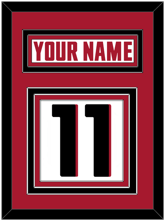 Atlanta Nameplate & Number (Back) - Road White - Triple Mat 2