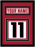 Atlanta Nameplate & Number (Back) - Road White - Triple Mat 2