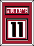 Atlanta Nameplate & Number (Back) - Road White - Triple Mat 2