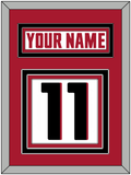 Atlanta Nameplate & Number (Back) - Road White - Triple Mat 2