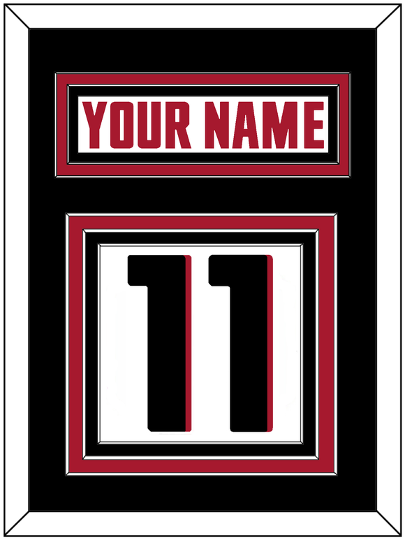 Atlanta Nameplate & Number (Back) - Road White - Triple Mat 3