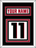 Atlanta Nameplate & Number (Back) - Road White - Triple Mat 3