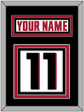 Atlanta Nameplate & Number (Back) - Road White - Triple Mat 3