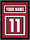 Atlanta Nameplate & Number (Back) - Alternate Red (2020-2022) - Triple Mat 2