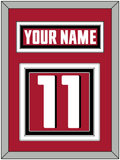 Atlanta Nameplate & Number (Back) - Alternate Red (2020-2022) - Triple Mat 2