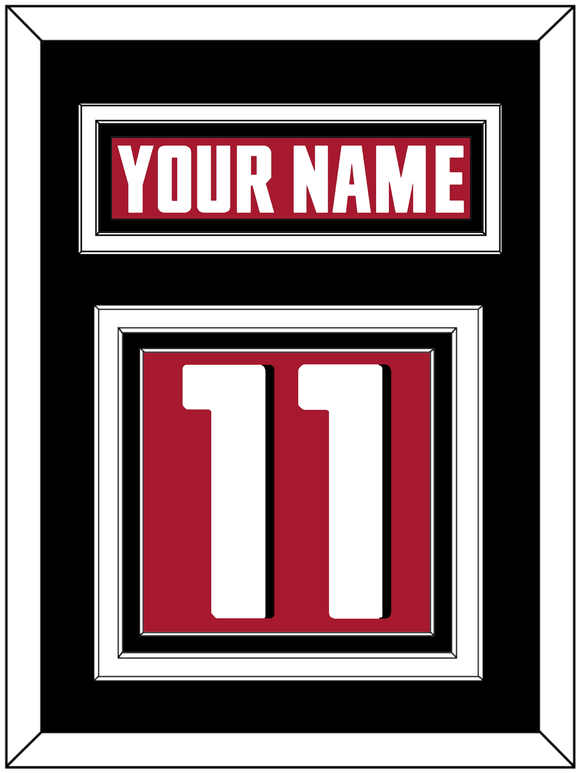 Atlanta Nameplate & Number (Back) - Alternate Red - Triple Mat 3
