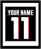 Atlanta Nameplate & Number (Back) Combined - Home Black - Single Mat 1