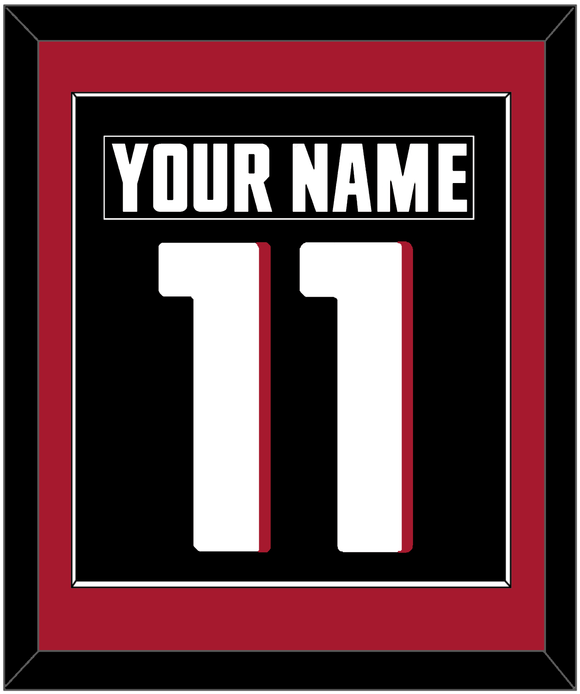 Atlanta Nameplate & Number (Back) Combined - Home Black - Single Mat 2