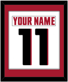 Atlanta Nameplate & Number (Back) Combined - Road White - Single Mat 1