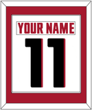 Atlanta Nameplate & Number (Back) Combined - Road White - Single Mat 1