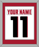 Atlanta Nameplate & Number (Back) Combined - Road White - Single Mat 1