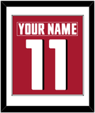 Atlanta Nameplate & Number (Back) Combined - Alternate Red (2020-2022) - Single Mat 1