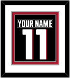 Atlanta Nameplate & Number (Back) Combined - Home Black - Double Mat 1