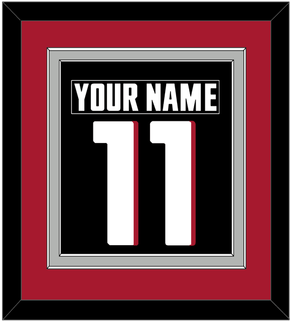 Atlanta Nameplate & Number (Back) Combined - Home Black - Double Mat 3