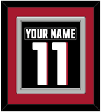 Atlanta Nameplate & Number (Back) Combined - Home Black - Double Mat 3
