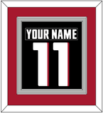 Atlanta Nameplate & Number (Back) Combined - Home Black - Double Mat 3