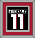 Atlanta Nameplate & Number (Back) Combined - Home Black - Double Mat 3