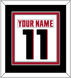 Atlanta Nameplate & Number (Back) Combined - Road White - Double Mat 4
