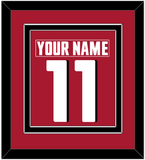 Atlanta Nameplate & Number (Back) Combined - Alternate Red (2020-2022) - Double Mat 2