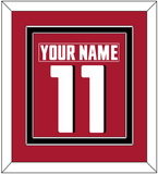 Atlanta Nameplate & Number (Back) Combined - Alternate Red (2020-2022) - Double Mat 2