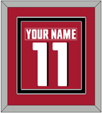 Atlanta Nameplate & Number (Back) Combined - Alternate Red (2020-2022) - Double Mat 2