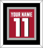 Atlanta Nameplate & Number (Back) Combined - Alternate Red (2020-2022) - Double Mat 3