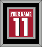 Atlanta Nameplate & Number (Back) Combined - Alternate Red (2020-2022) - Double Mat 3