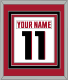Atlanta Nameplate & Number (Back) Combined - Road White - Triple Mat 2