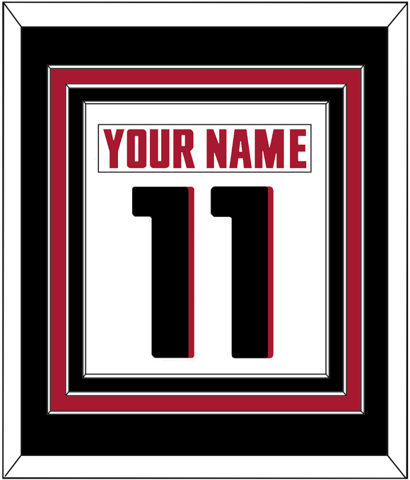 Atlanta Nameplate & Number (Back) Combined - Road White - Triple Mat 3