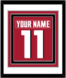 Atlanta Nameplate & Number (Back) Combined - Alternate Red (2020-2022) - Triple Mat 1