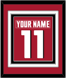Atlanta Nameplate & Number (Back) Combined - Alternate Red (2020-2022) - Triple Mat 2