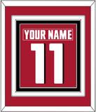 Atlanta Nameplate & Number (Back) Combined - Alternate Red (2020-2022) - Triple Mat 2