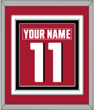 Atlanta Nameplate & Number (Back) Combined - Alternate Red (2020-2022) - Triple Mat 2