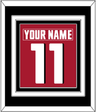 Atlanta Nameplate & Number (Back) Combined - Alternate Red (2020-2022) - Triple Mat 3