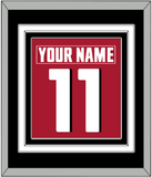 Atlanta Nameplate & Number (Back) Combined - Alternate Red (2020-2022) - Triple Mat 3