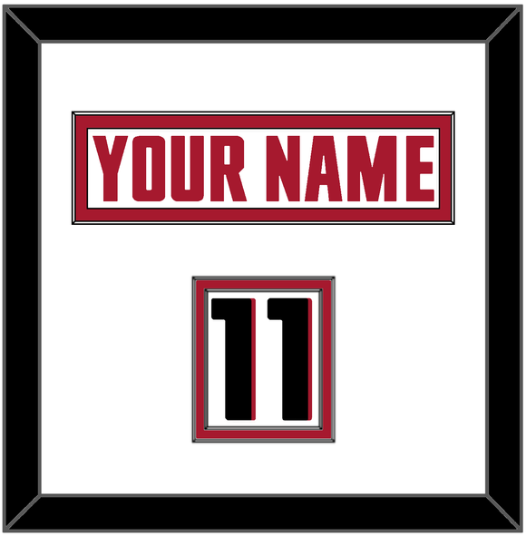 Atlanta Nameplate & Number (Shoulder) - Road White - Double Mat 1