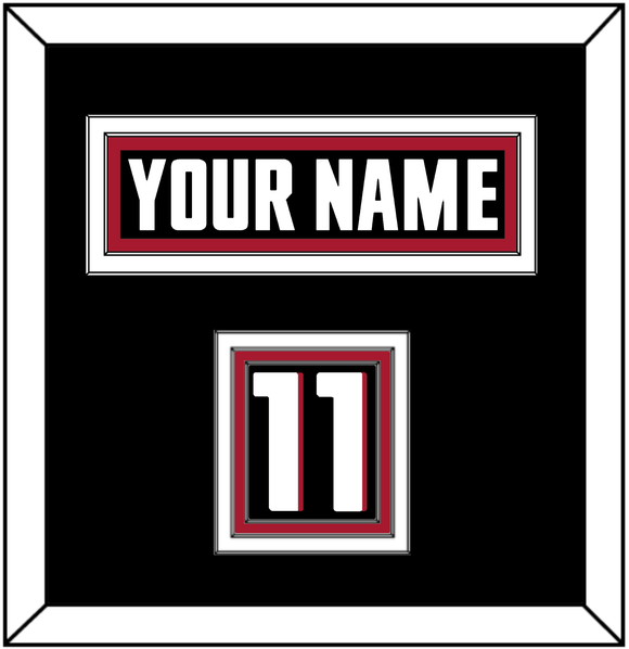 Atlanta Nameplate & Number (Shoulder) - Home Black - Triple Mat 2